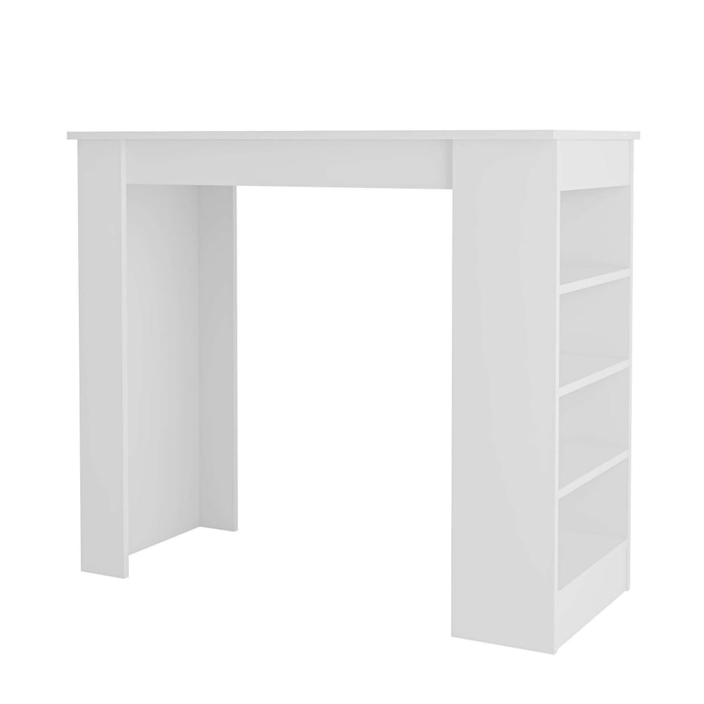 Table repas en bois blanc 117 x 54 x 101,8 cm Table repas en bois blanc 117 x 54 x 101,8 cm