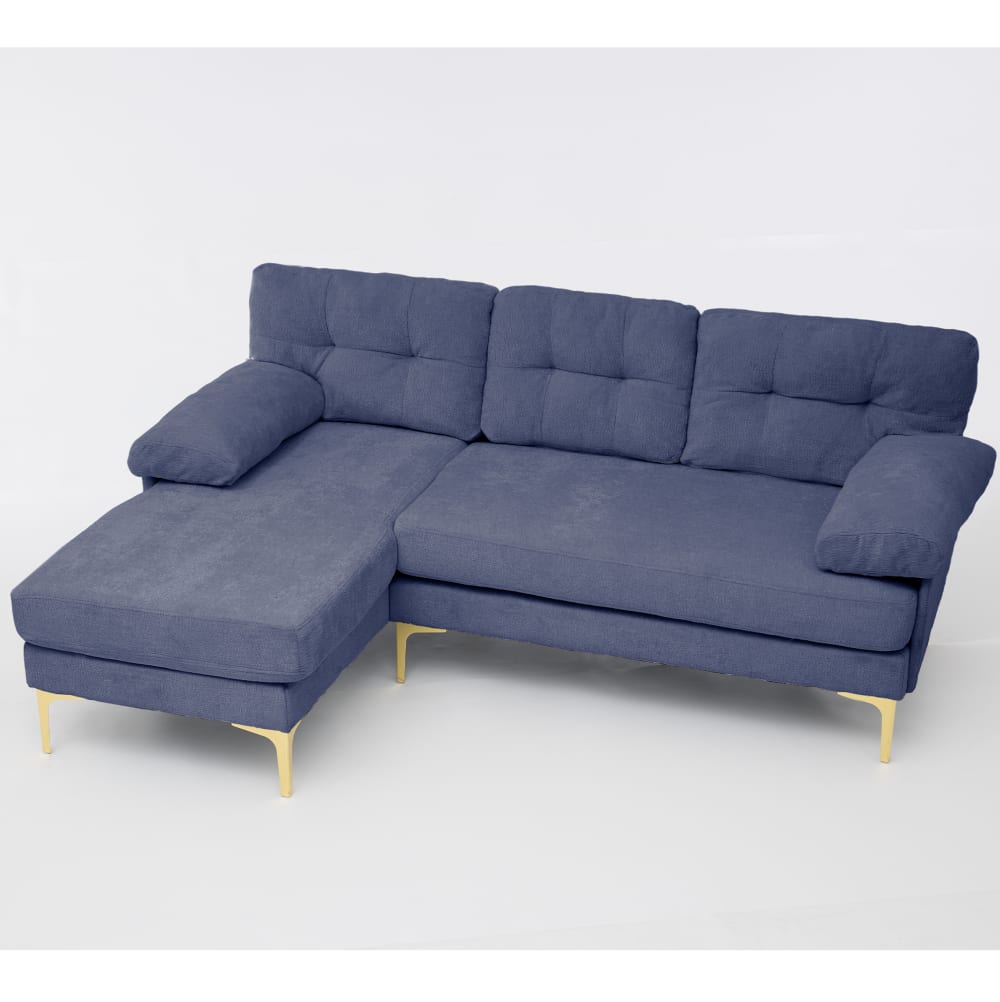 Canapé en chenille bleu