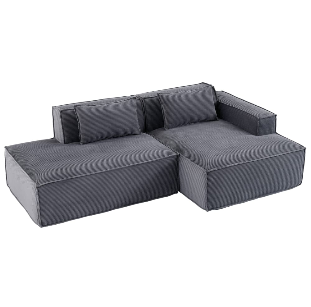 Canapé rembourré gris - 235