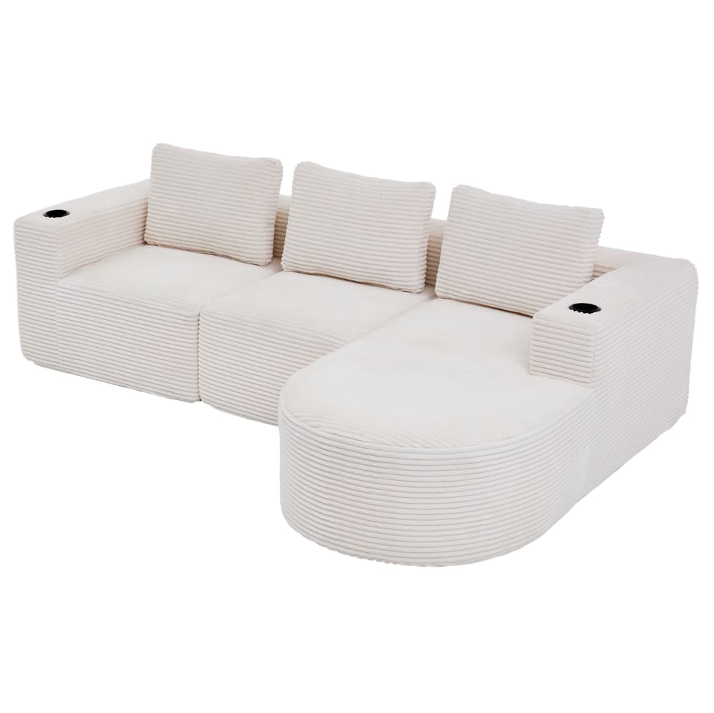 Canapé en polyester - beige