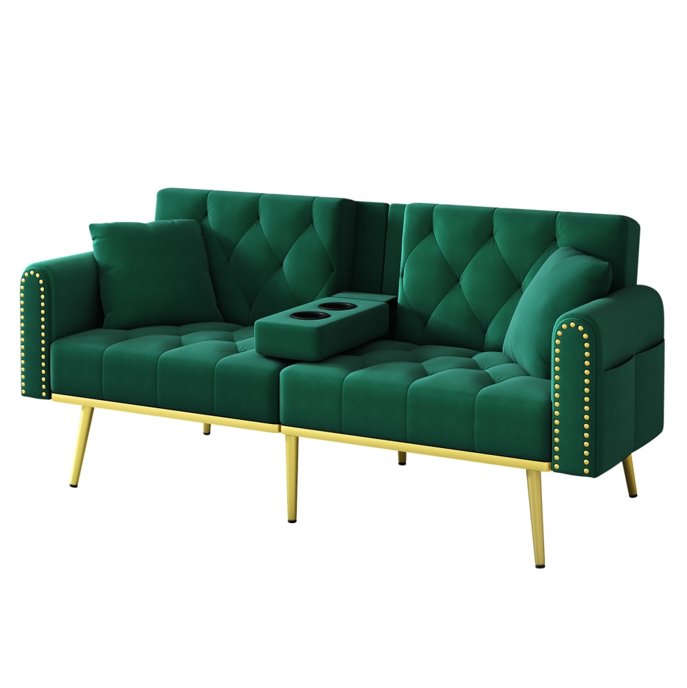 Canapé en velours vert
