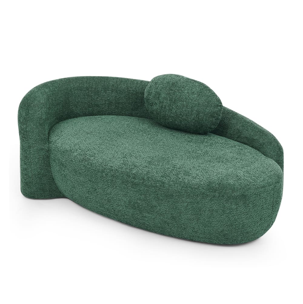 Canapé en tissu lammfell-optik - coussin