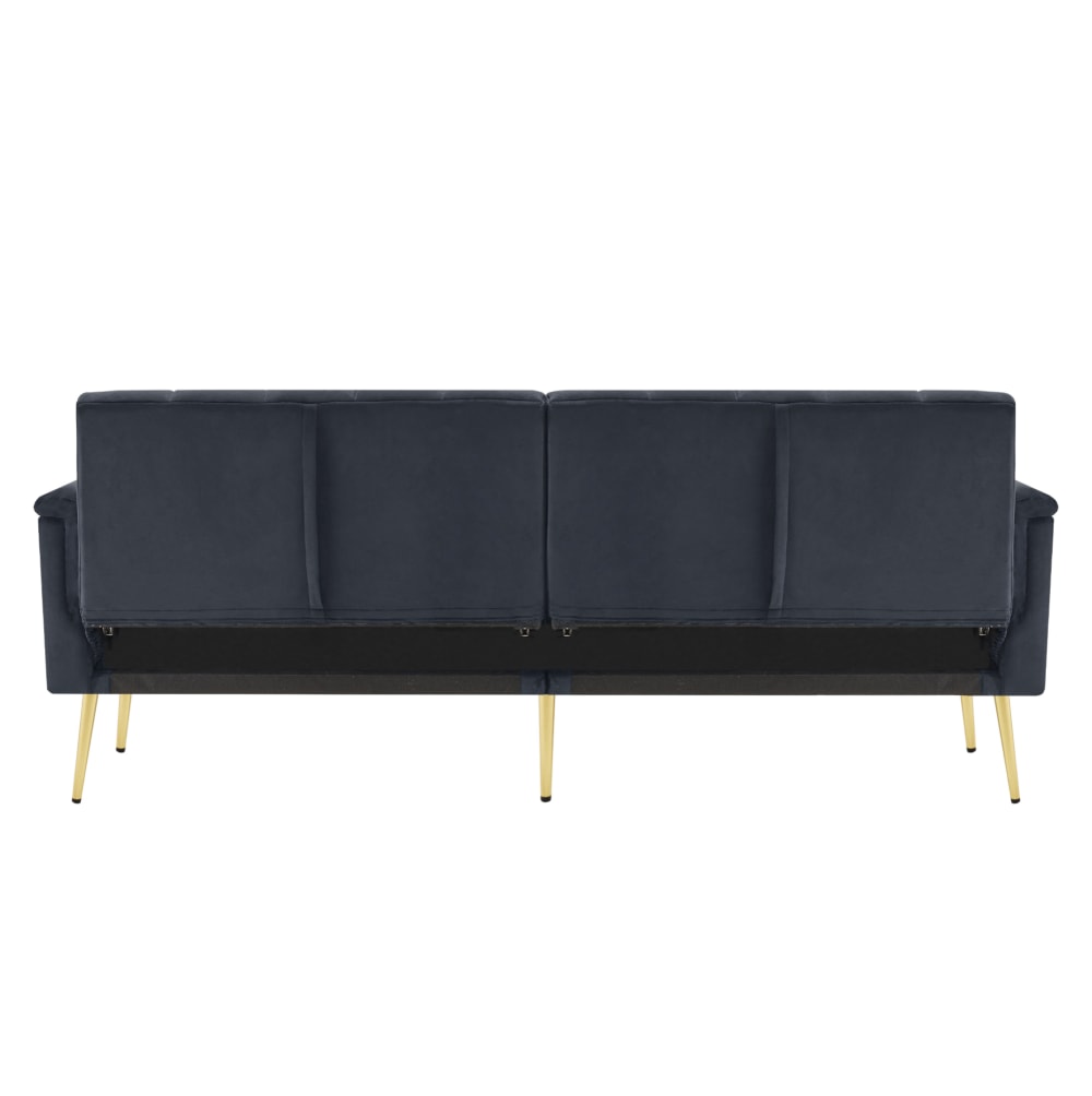 Canapé convertible en - velours noir