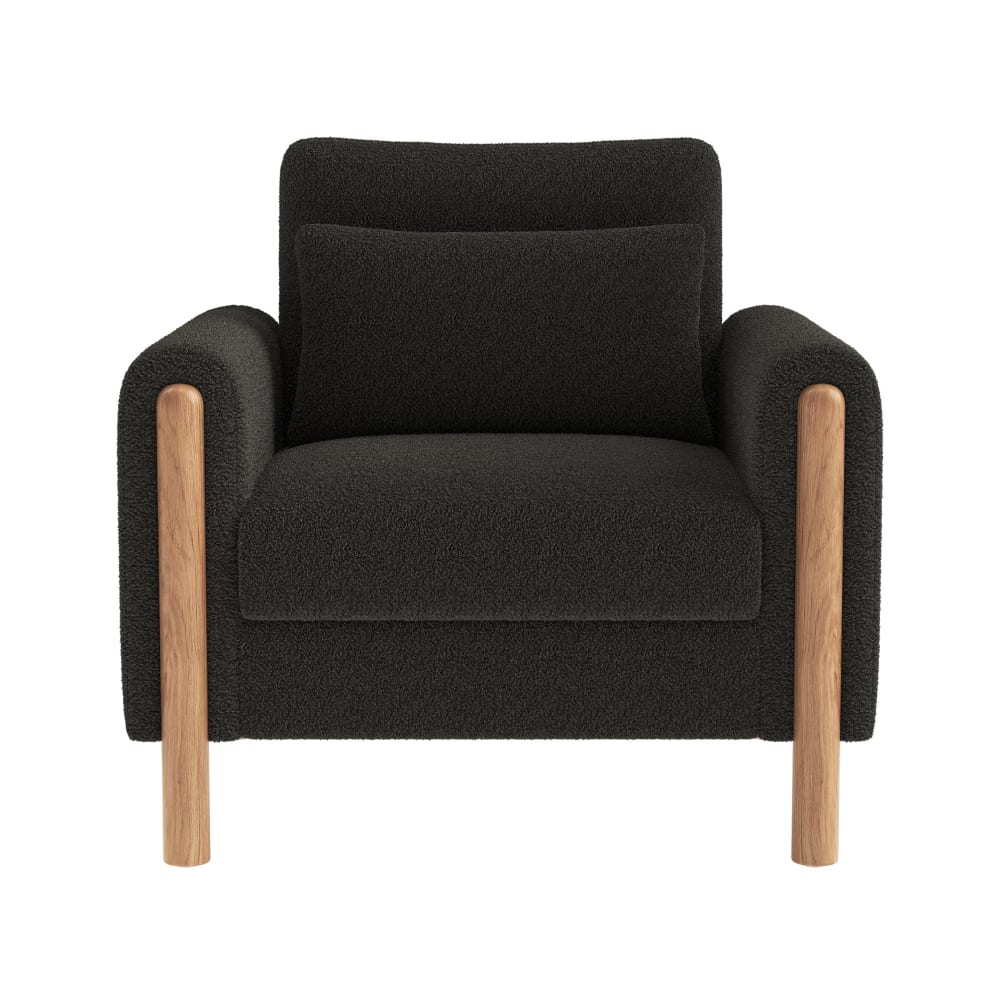 fauteuil en tissu bouclette
