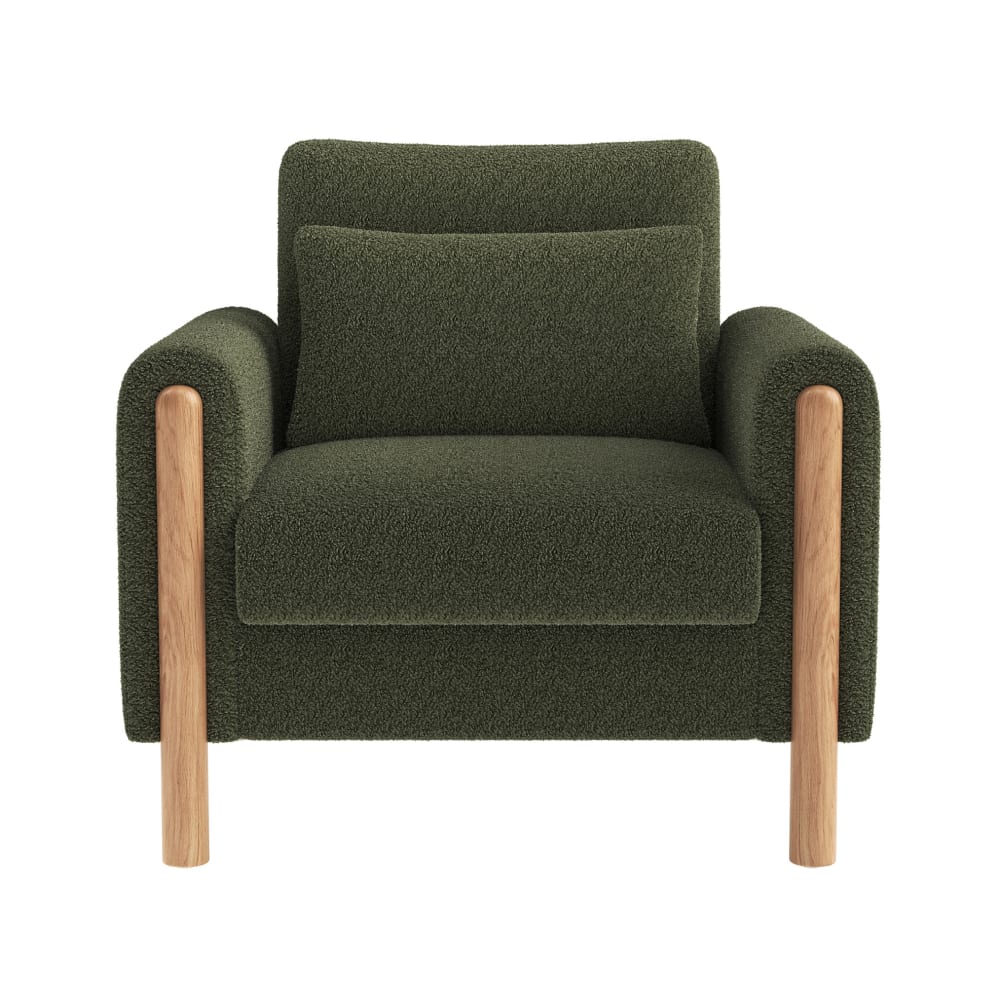fauteuil en velours lammfell-optik