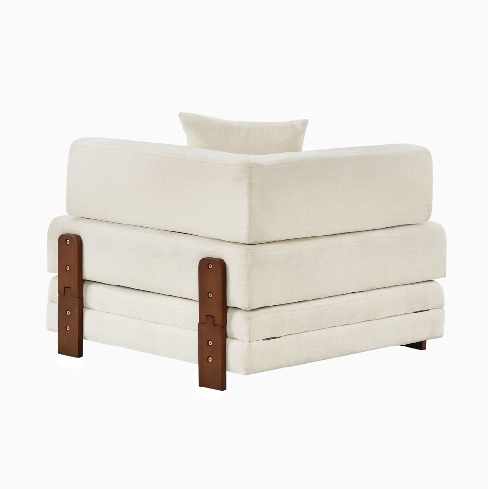 Canapé convertible beige
