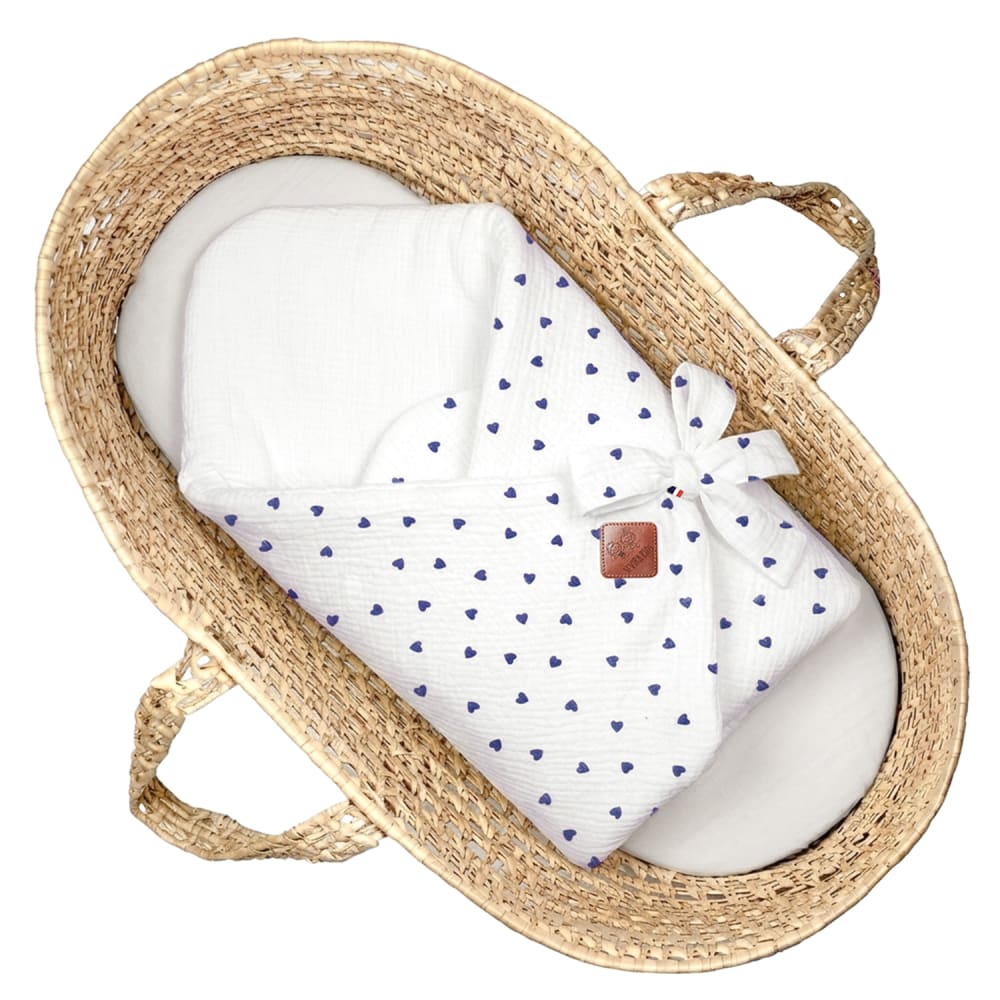 Sevira Kids Puckschlafsack aus baumwollgaze style classic chic BLAU BAUMWOLLE Baby