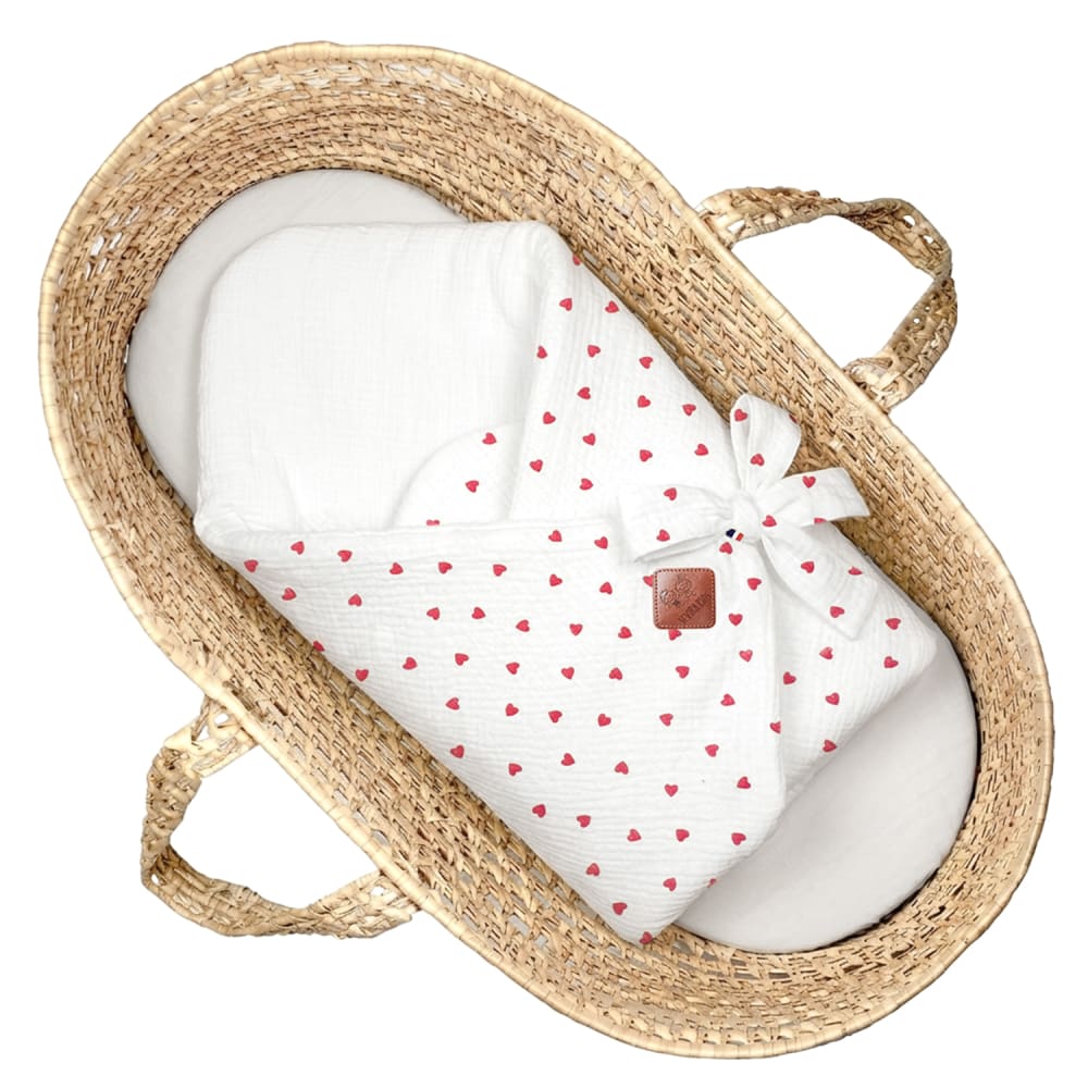 Sevira Kids Puckschlafsack aus baumwollgaze style classic chic ROT BAUMWOLLE Baby