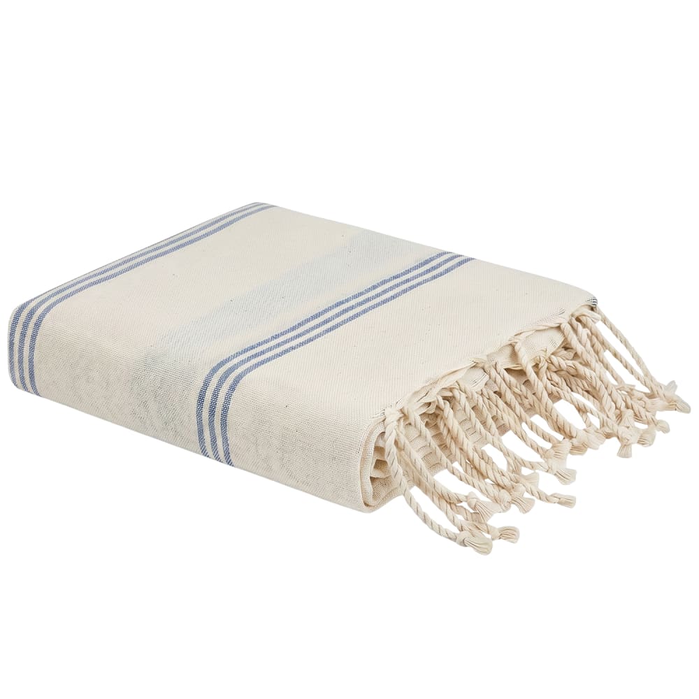 Fouta enfant serviette plage coton recyclé bleu ciel 70x140 cm Fouta enfant serviette plage coton recyclé bleu ciel 70x140 cm