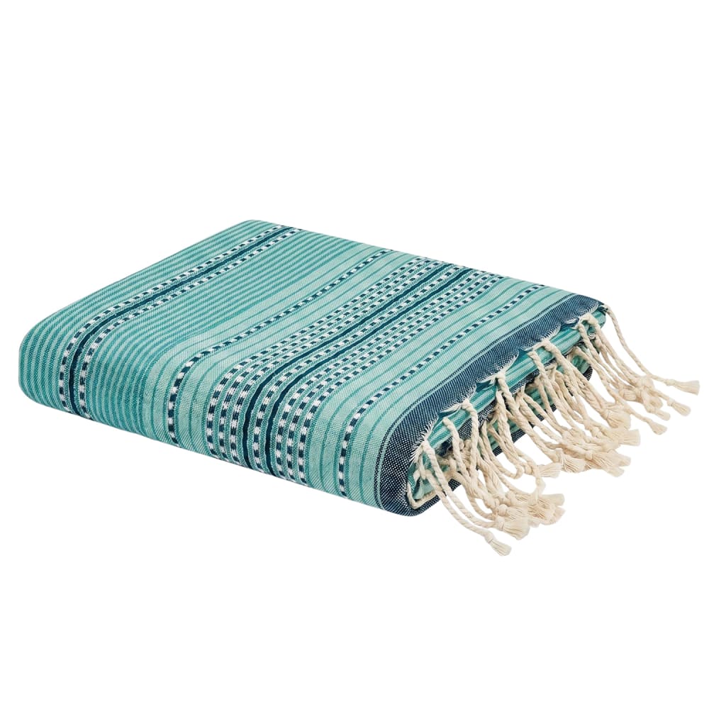 Fouta en coton recyclé lagon 100x200 cm Fouta en coton recyclé lagon 100x200 cm