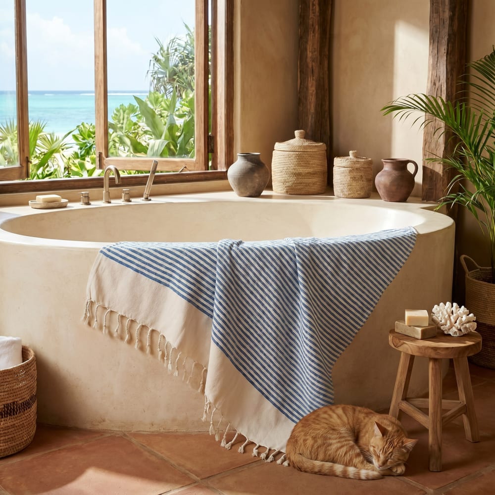 Fouta aus recycelter baumwolle - Maisons Du Monde