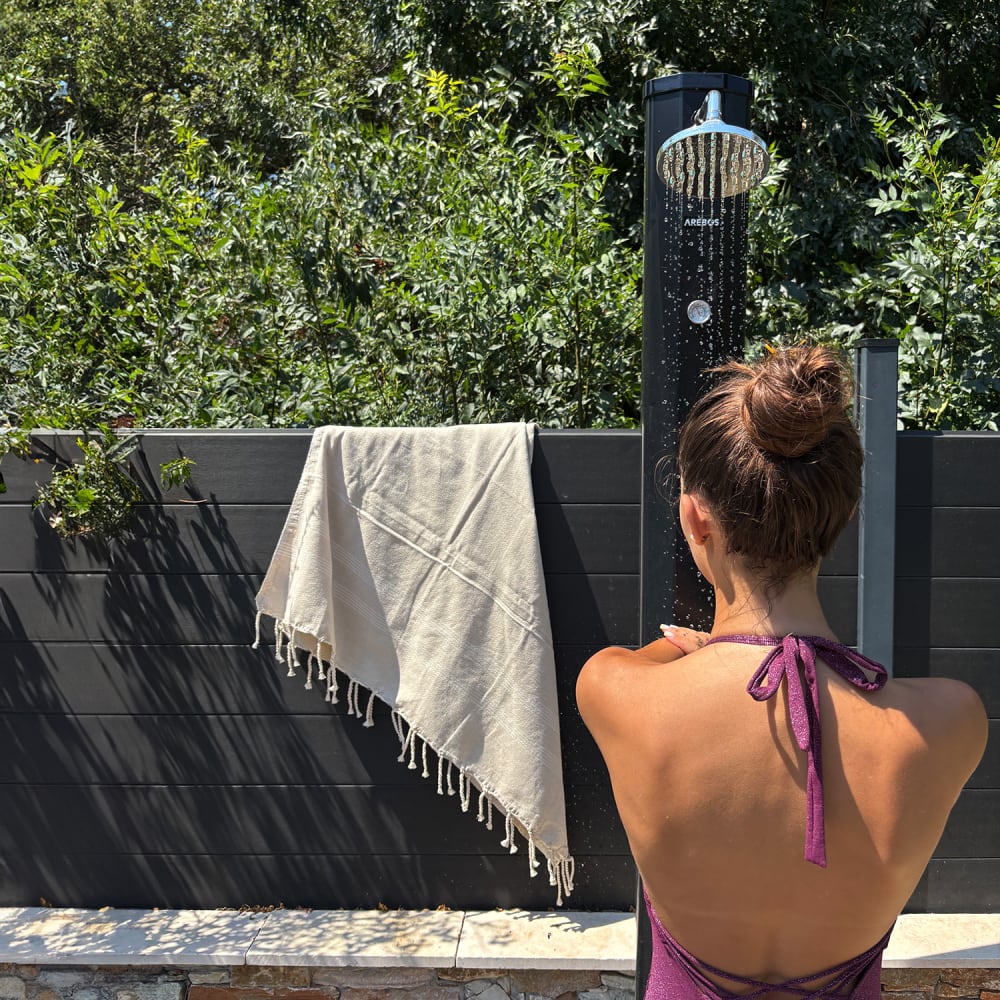 Fouta jacquard diamant aus recycelter baumwolle sizilien -