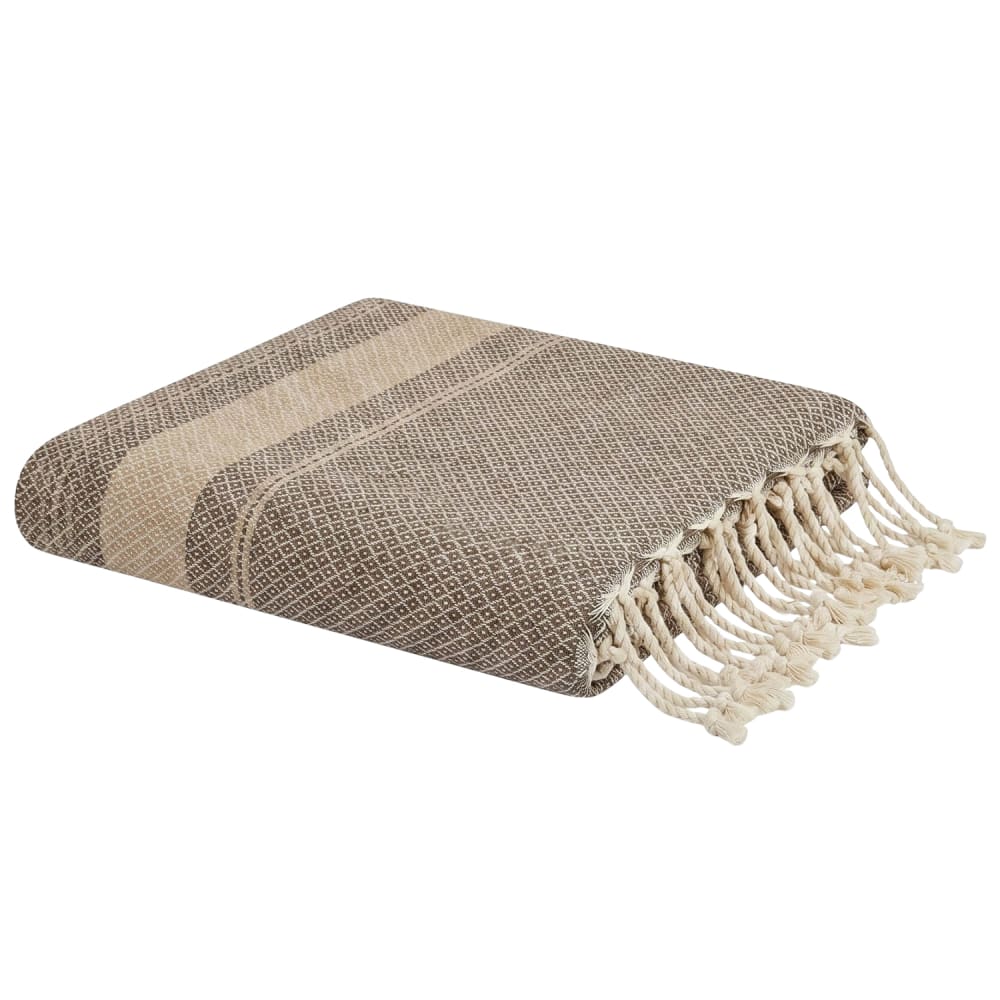 Fouta luxe jacquard oeil d'oiseau coton recyclé beige 100x200 cm Fouta luxe jacquard oeil d'oiseau coton recyclé beige 100x200 cm