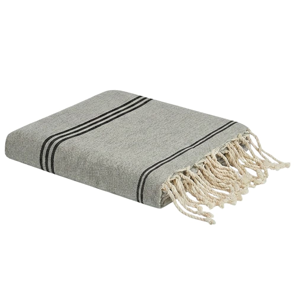 Fouta en coton recyclé gris clair 100x200 cm Fouta en coton recyclé gris clair 100x200 cm