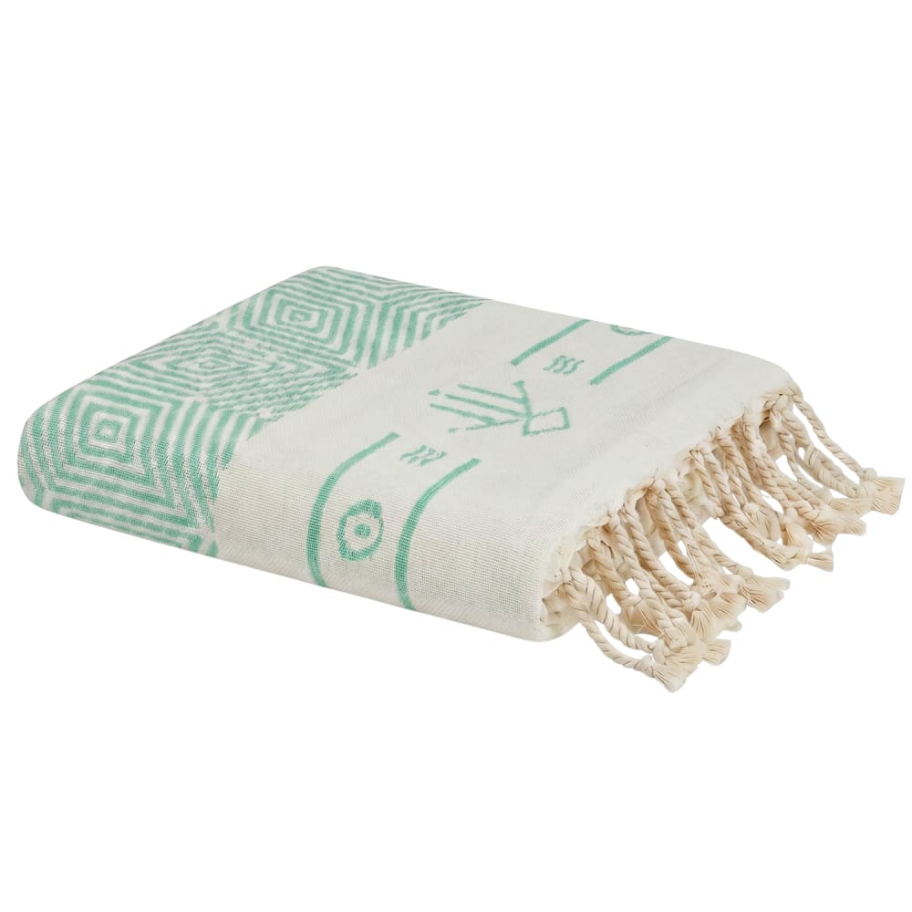 Fouta réversible en coton recyclé mer du sud 100x200 cm Fouta réversible en coton recyclé mer du sud 100x200 cm