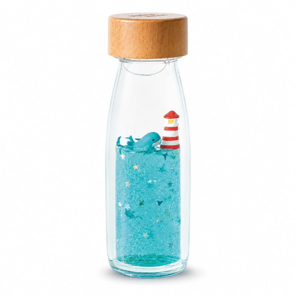 Jouet bébé bouteille sensorielle move bleu 14x4 cm