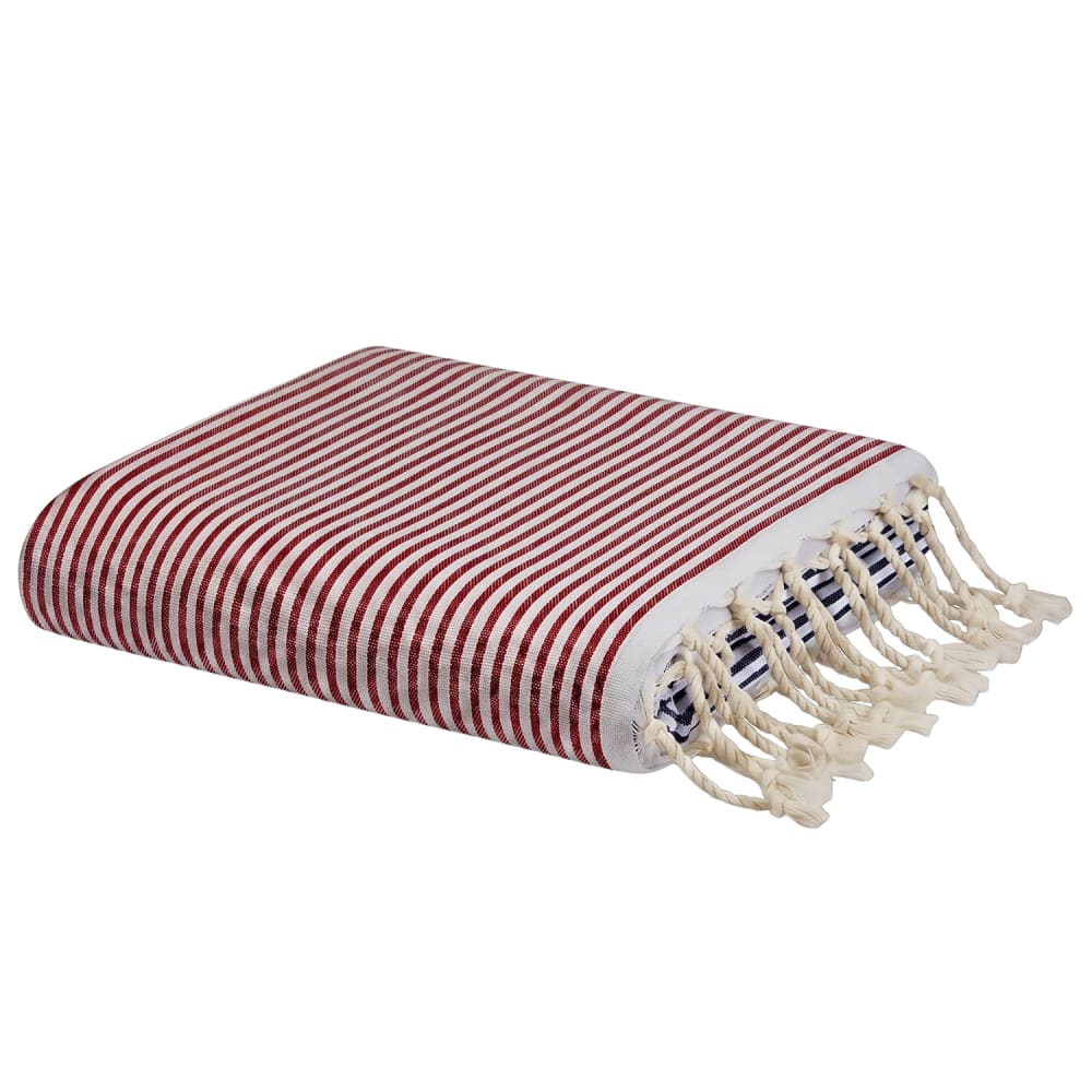 Fouta en coton recyclé multicolore 100x200 cm Fouta en coton recyclé multicolore 100x200 cm