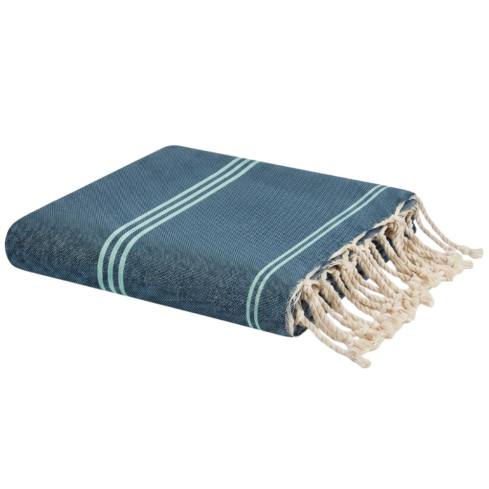 Fouta en coton recyclé denim 100x200 cm Fouta en coton recyclé denim 100x200 cm