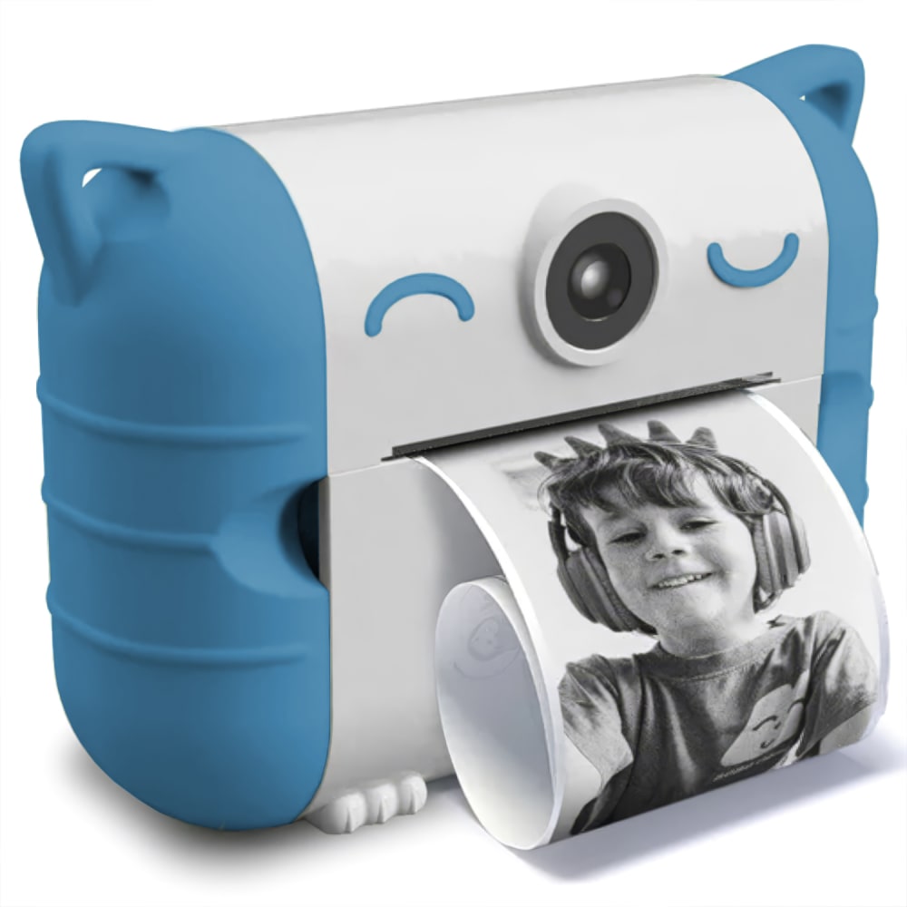 KIDYWOLF Kinderkamera mit thermodrucker und sofortbildern BLAU PES - POLYESTER Kinder