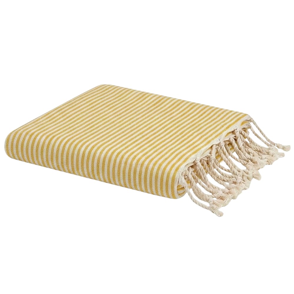 Fouta en coton recyclé orange 100x200 cm Fouta en coton recyclé orange 100x200 cm