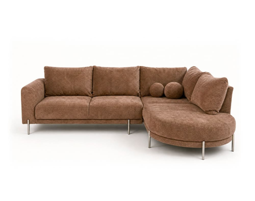 Canapé d'angle droit - taupe