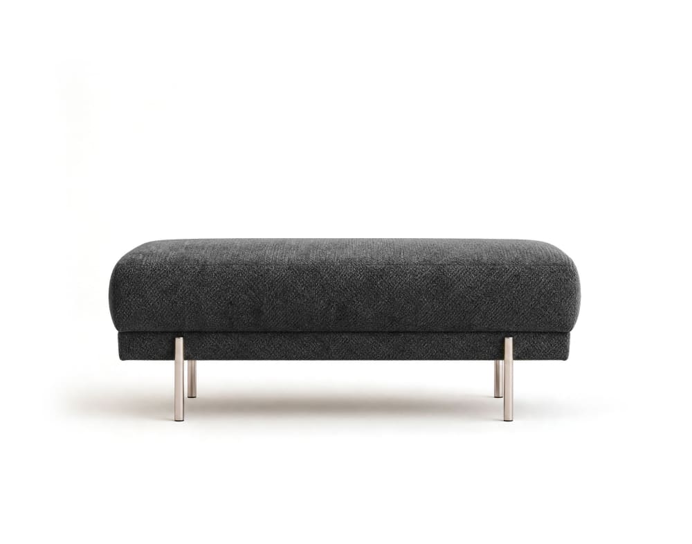Pouf en velours texturé