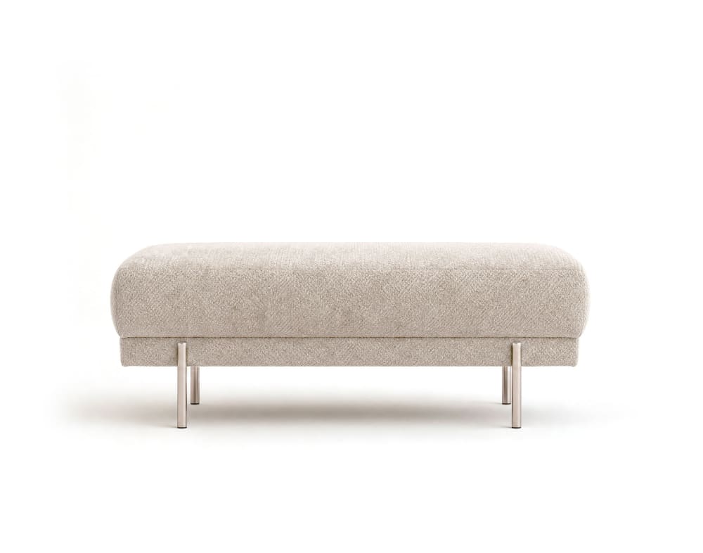 pouf en velours texturé