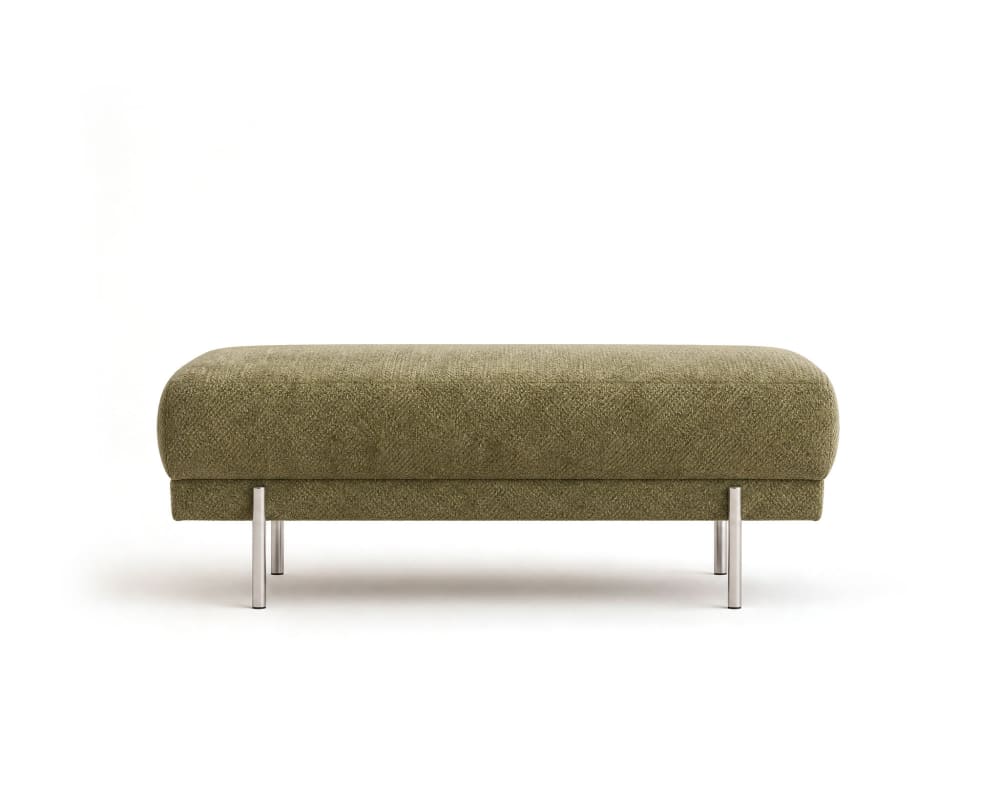 Pouf en velours texturé