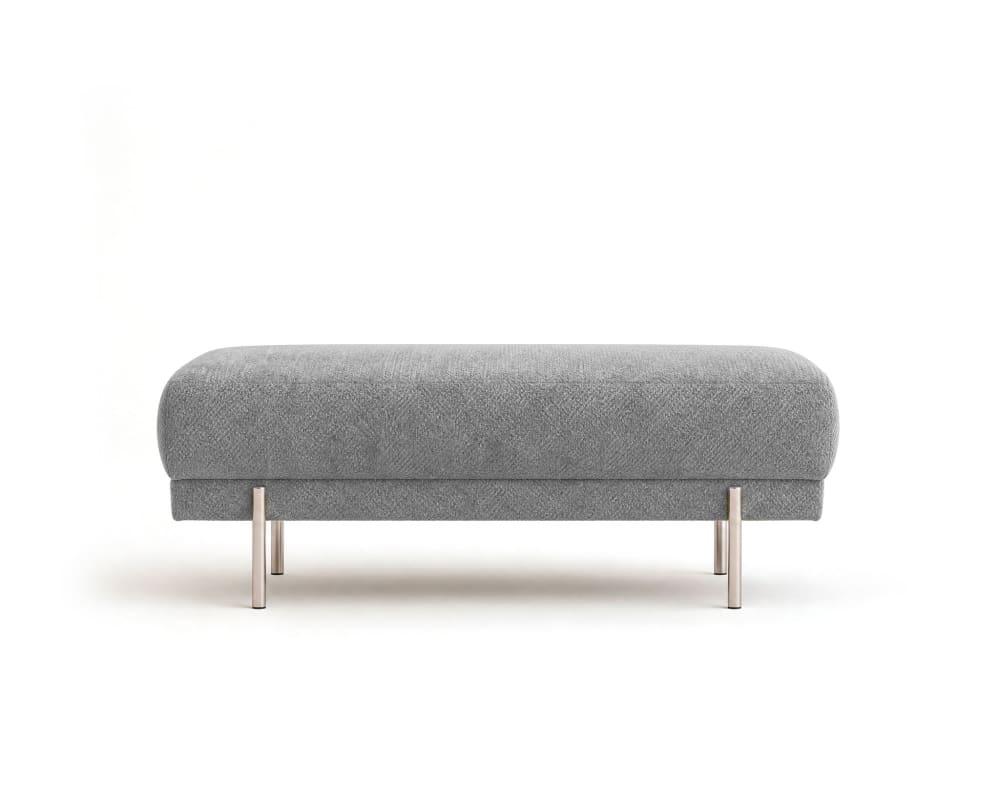 Pouf en velours texturé - clair