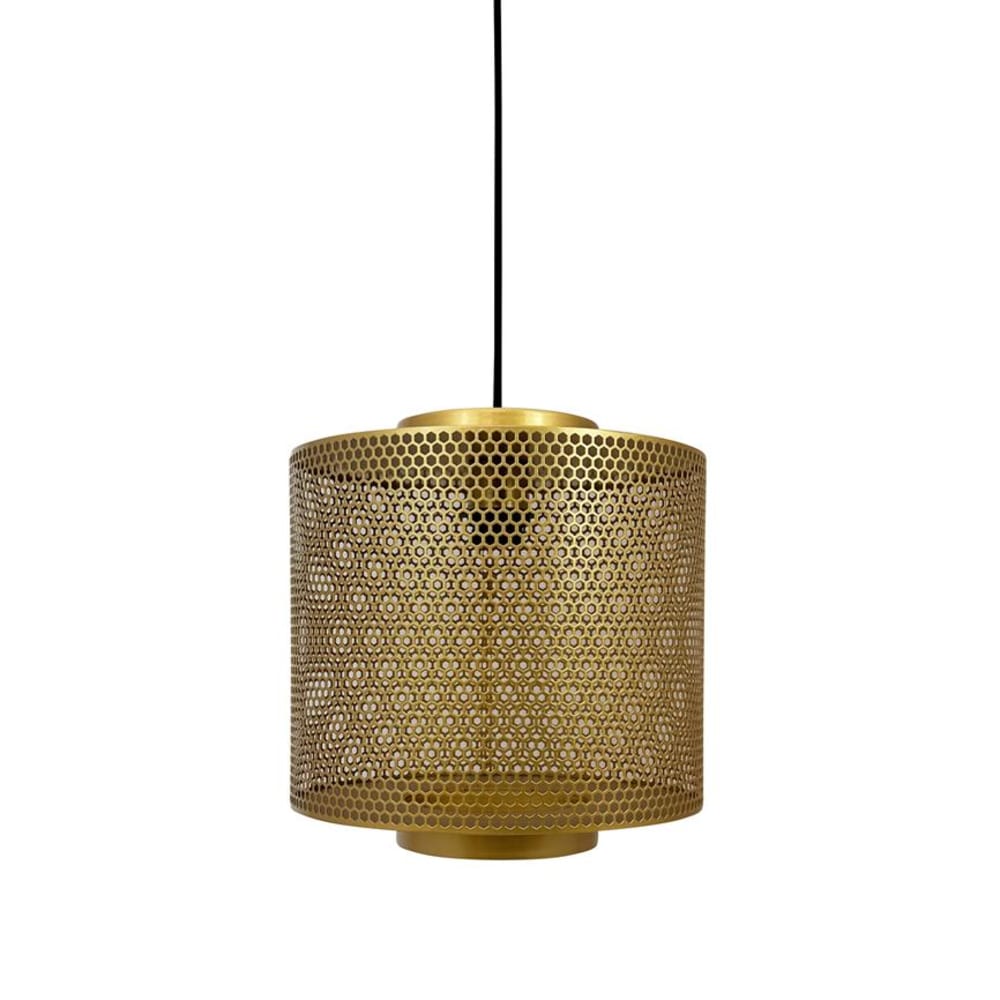 Dyberg Larsen Pendelleuchte aus Metall h 35 cm d 30 cm, Messing style modern Gold Metall