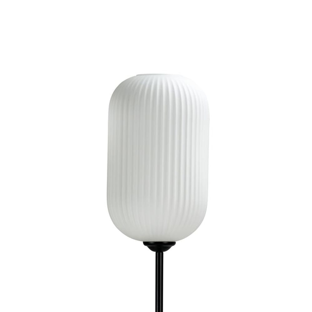 Lampadaire en verre et métal noir mat — vue 3
