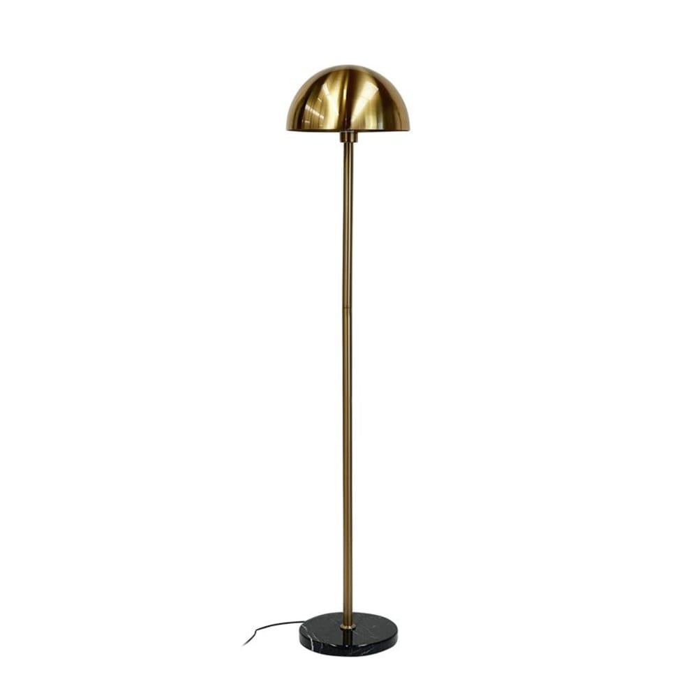 Stehleuchte aus Metall h 140 cm d 30 cm, Messing, Marmor -