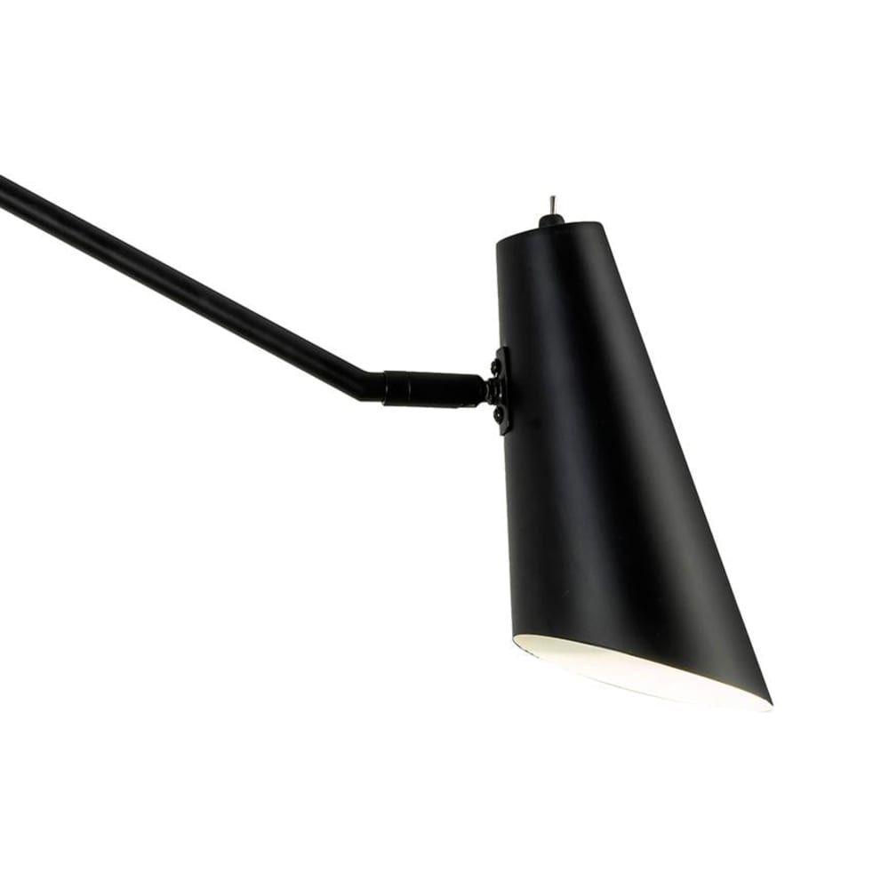 Wandleuchte aus Metall h 27 cm d 85 cm, mattschwarz - Maisons Du