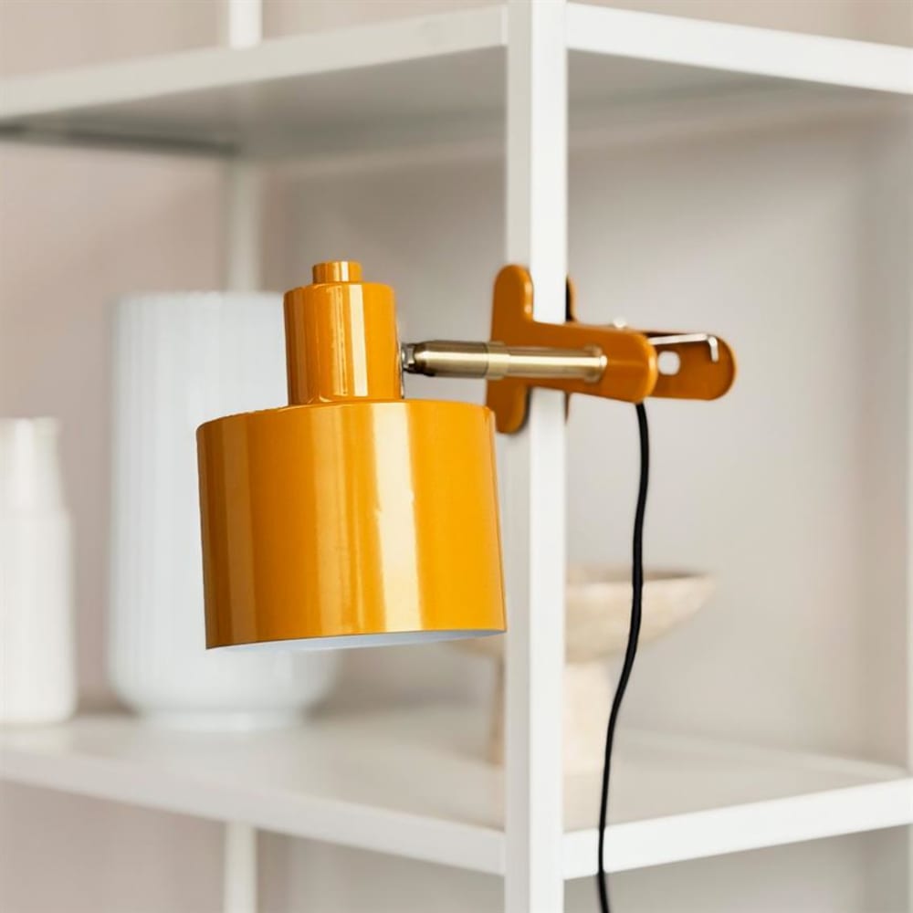 Dyberg Larsen Klemmleuchte Currygelb style modern Gold Metall