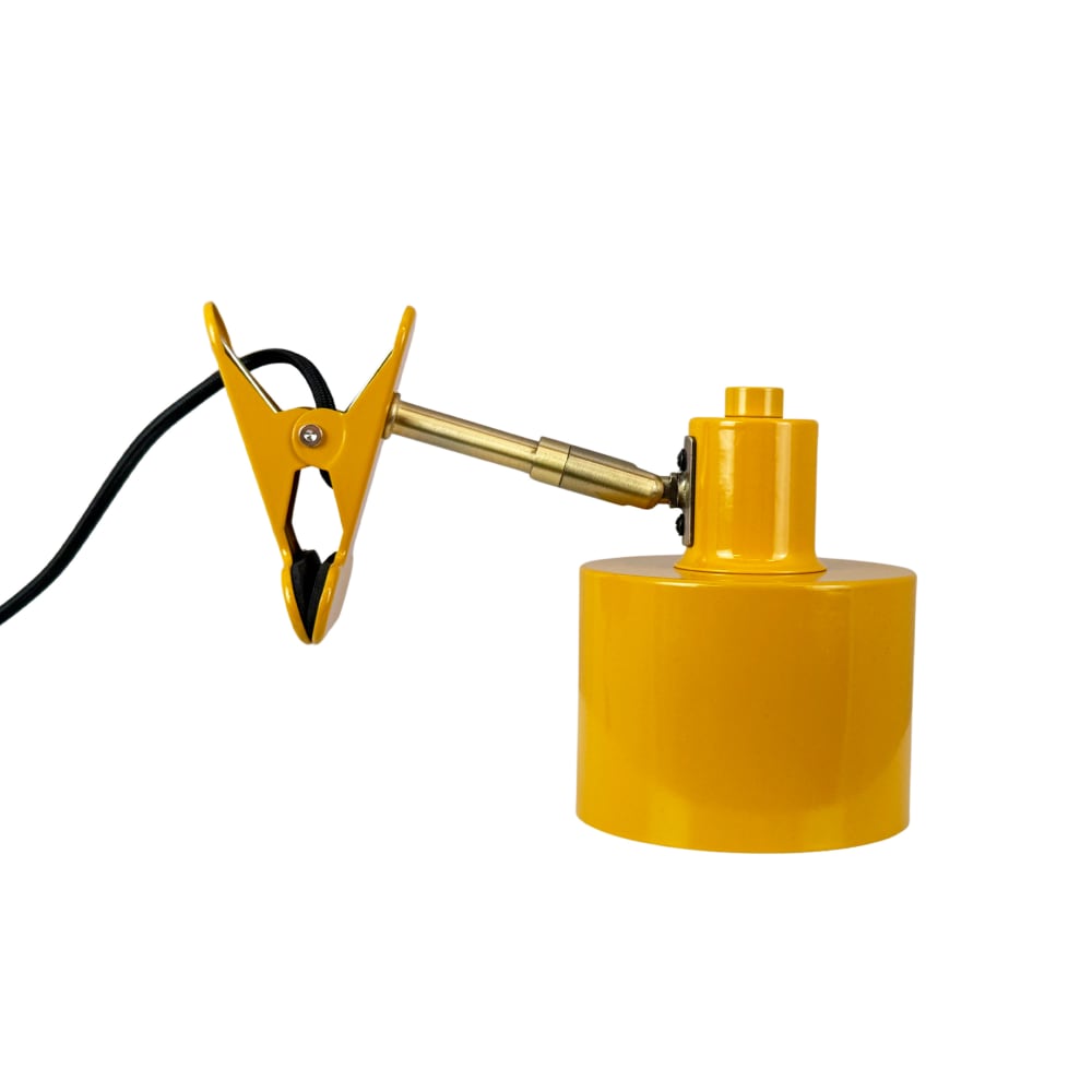Lampe pince en métal - jaune