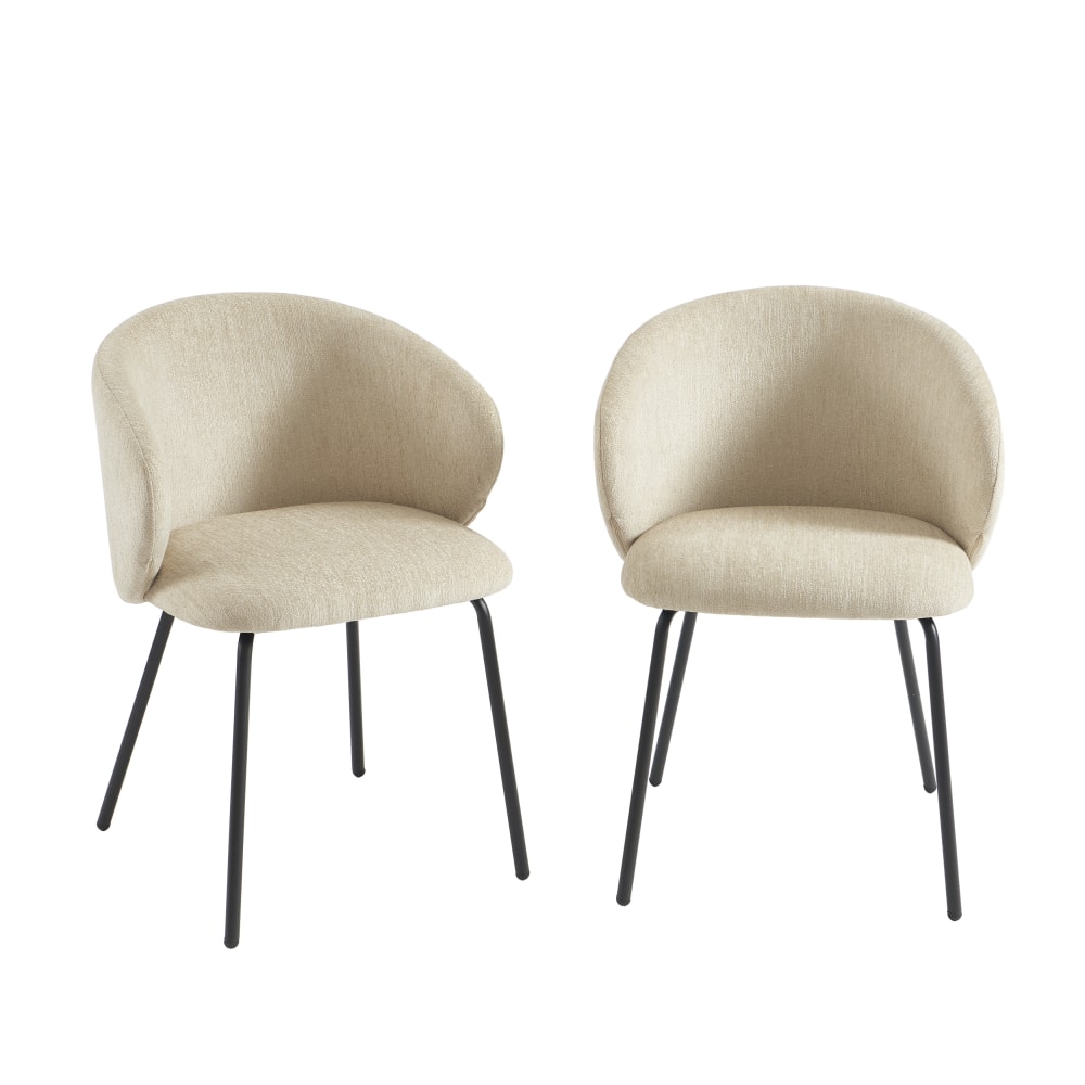 Lot de 4 chaises tissu - pieds