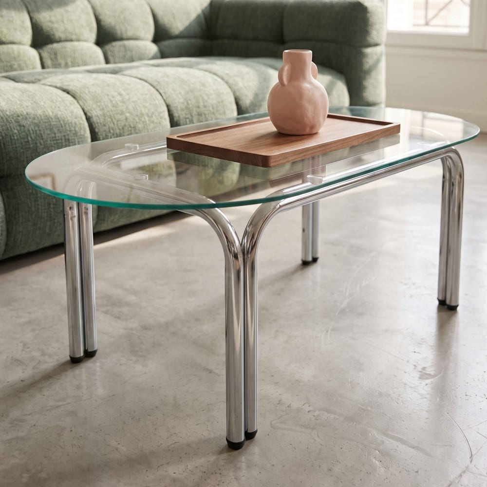 Ovaler Couchtisch aus klarem Sicherheitsglas - Maisons Du Monde