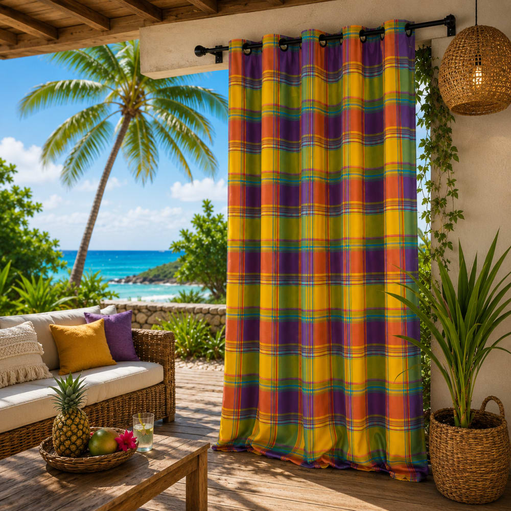 Rideau extérieur à œillets - 140 x 250 - 140x250cm - violet