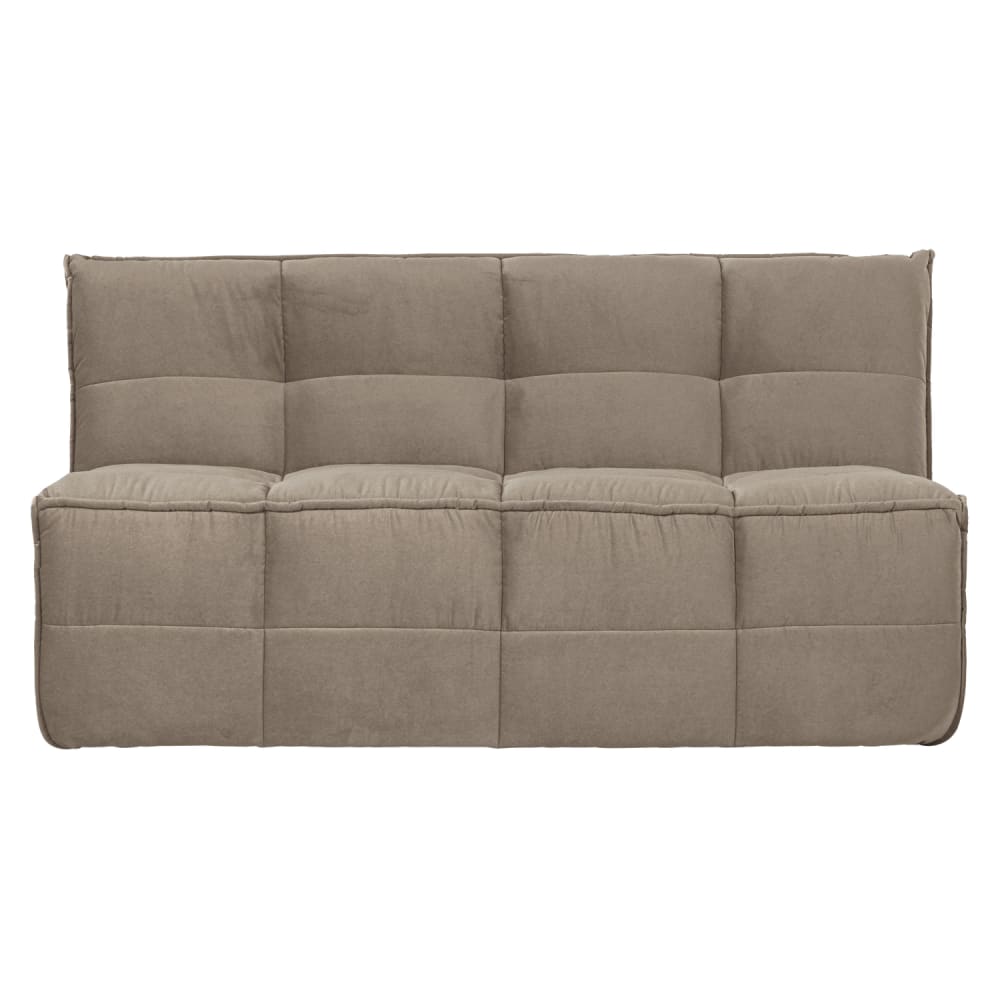 Banc de salle à manger en velours taupe Banc de salle à manger en velours taupe