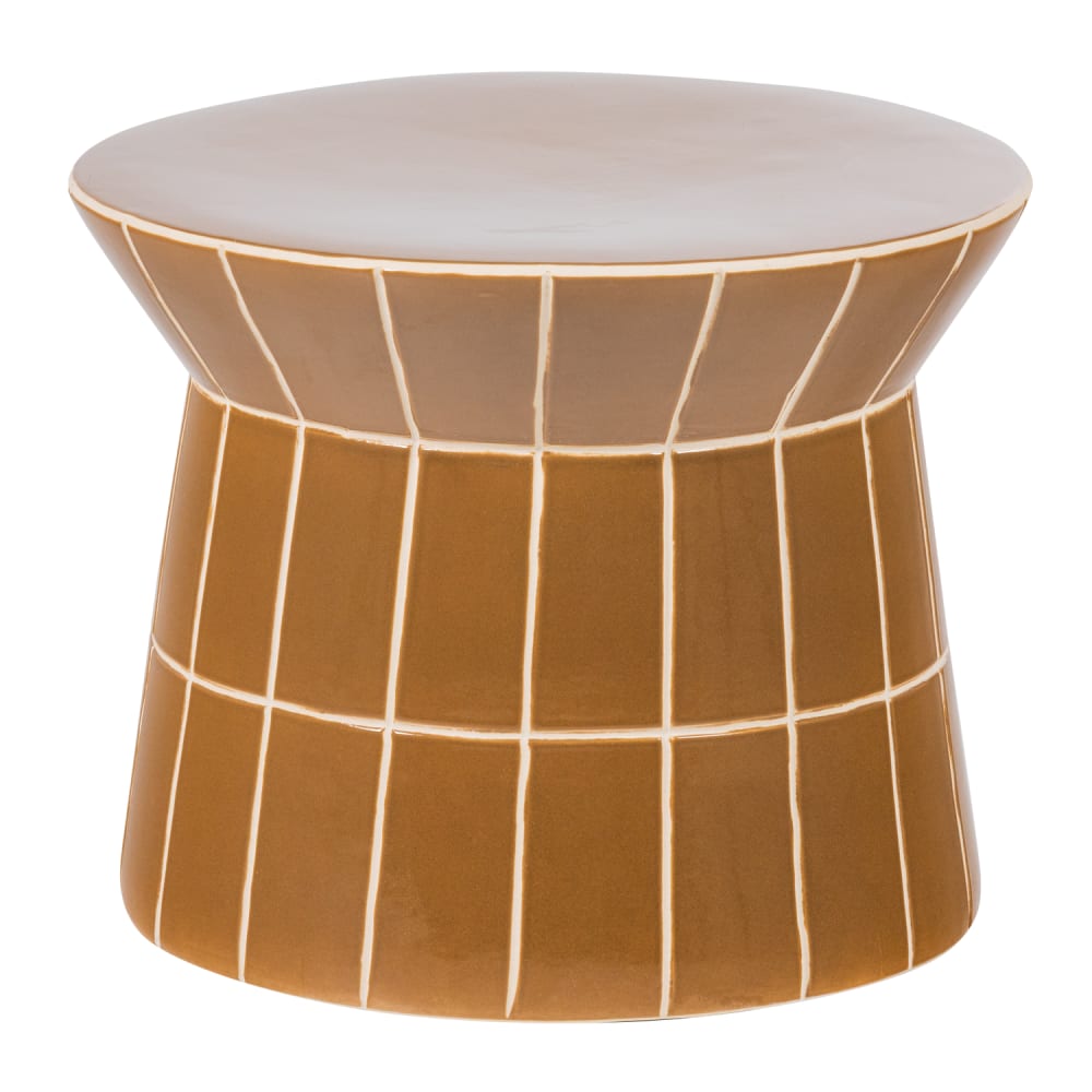 Table d'appoint en céramique - jaune