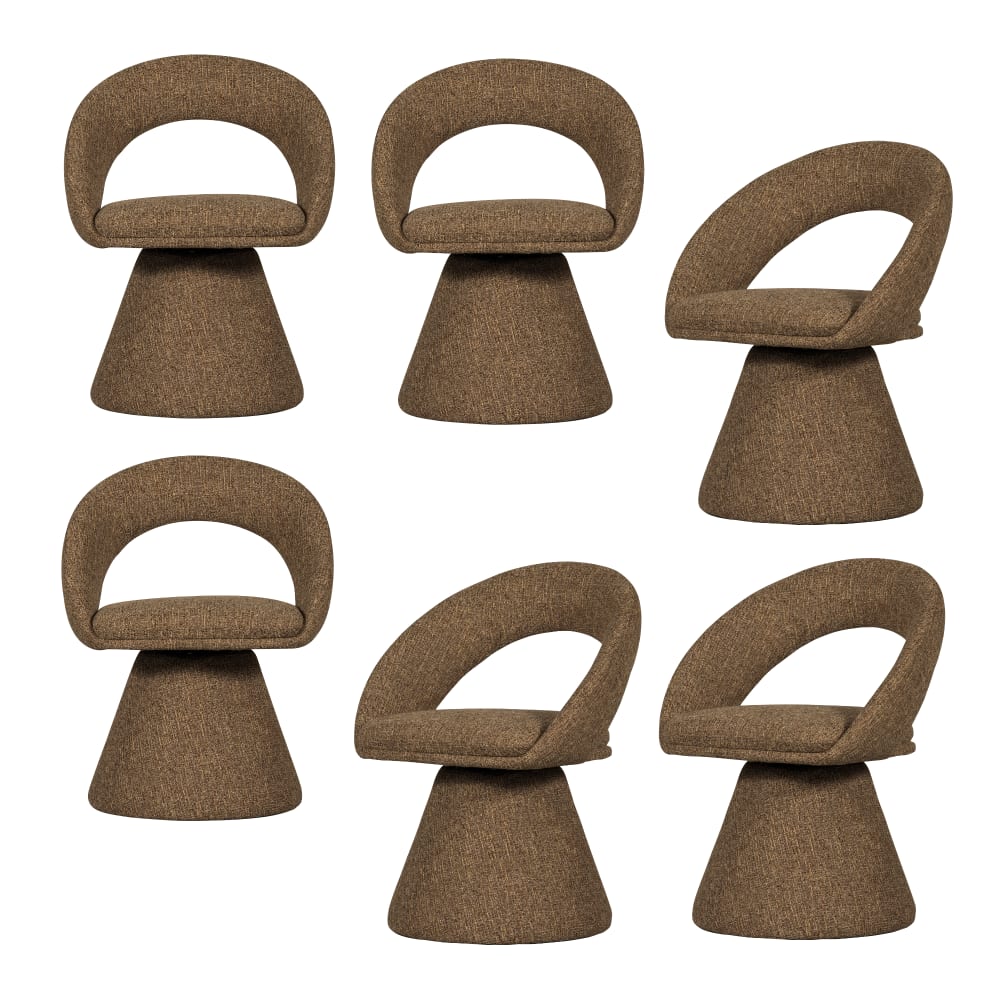 Lot de 2 chaises de salle à manger en tissu tissé sable Lot de 2 chaises de salle à manger en tissu tissé sable