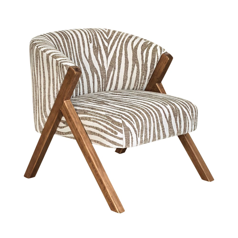 fauteuil imprimé zèbre