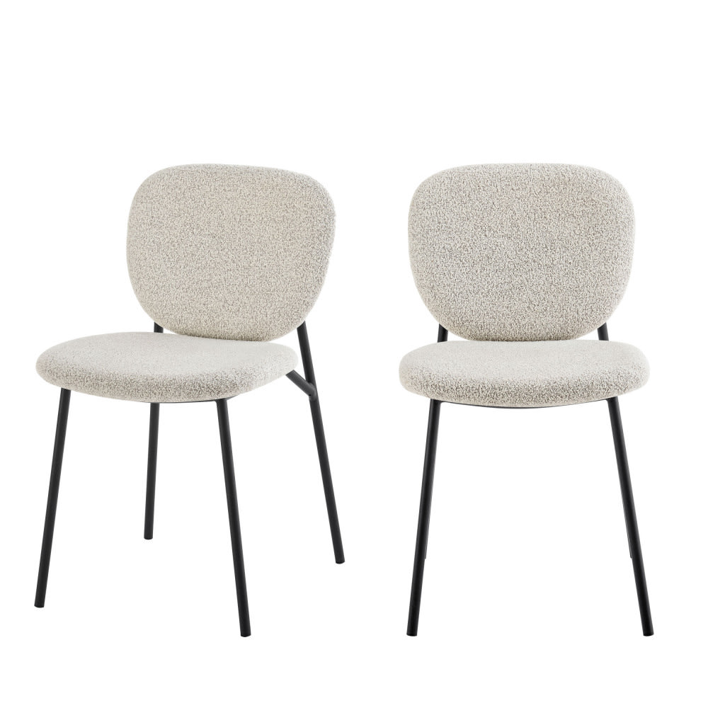 Lot de 2 chaises en tissu