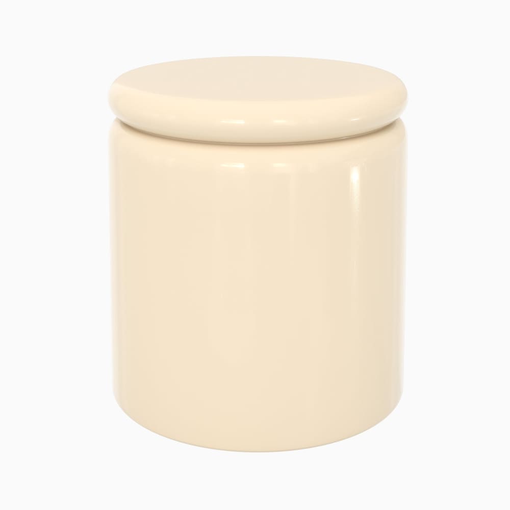 Table d'appoint en mdf laqué blanc cassé, d40 cm