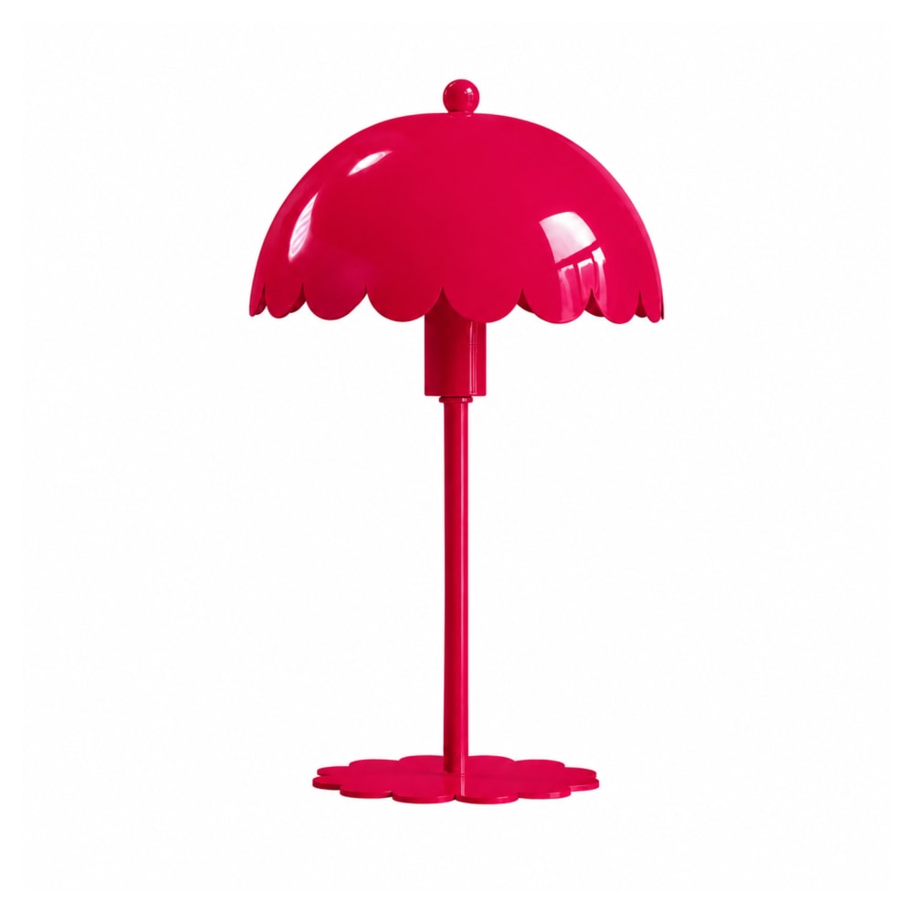 Lampe à poser en métal framboise