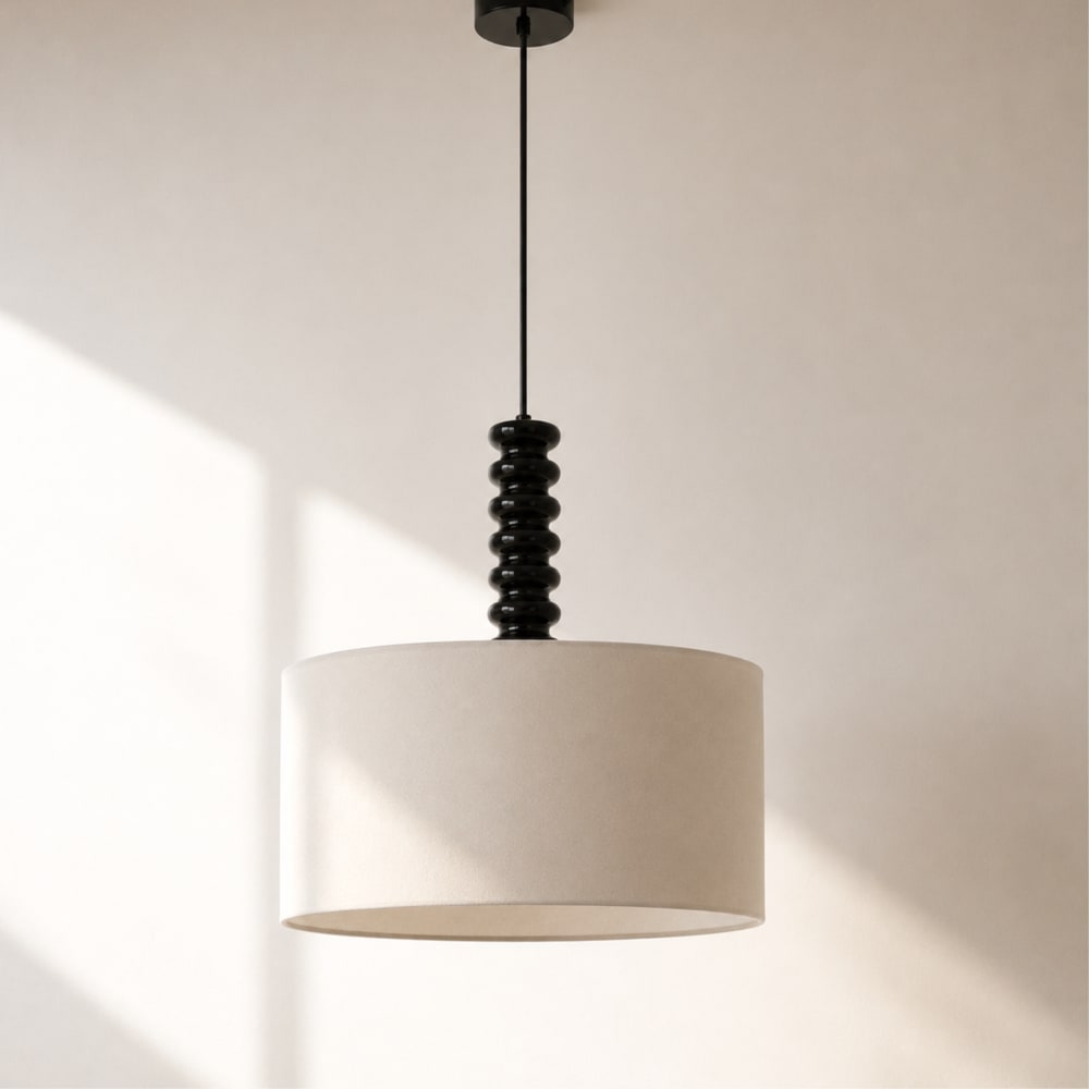 Suspension en tissu blanc et métal 40 cm — vue 3