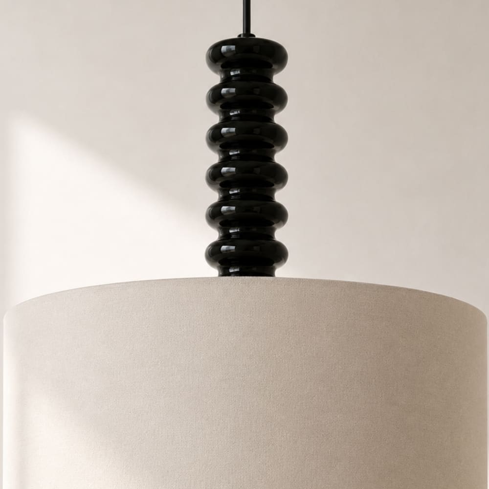 Suspension en tissu blanc et métal 40 cm — vue 4