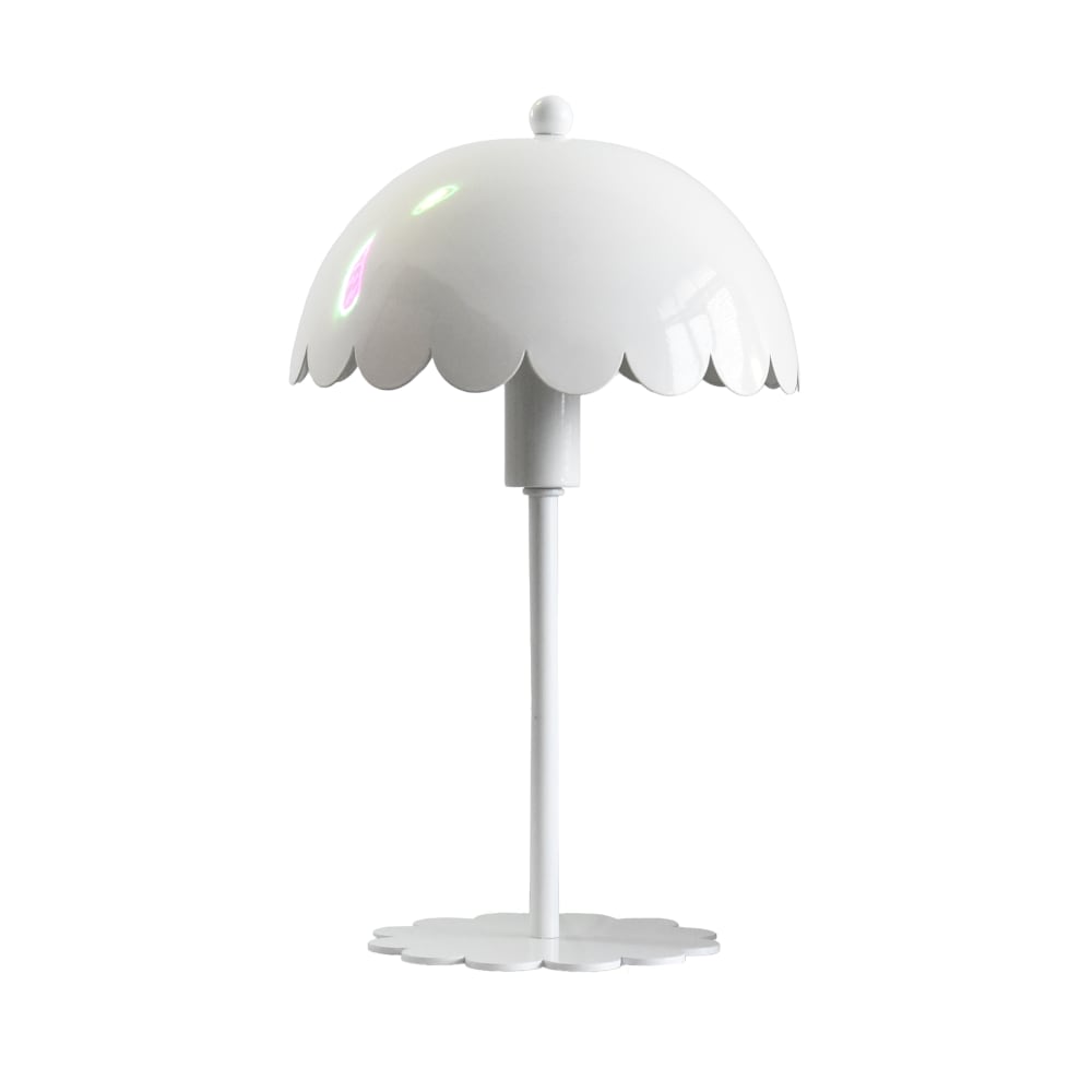 Lampe à poser en métal blanc