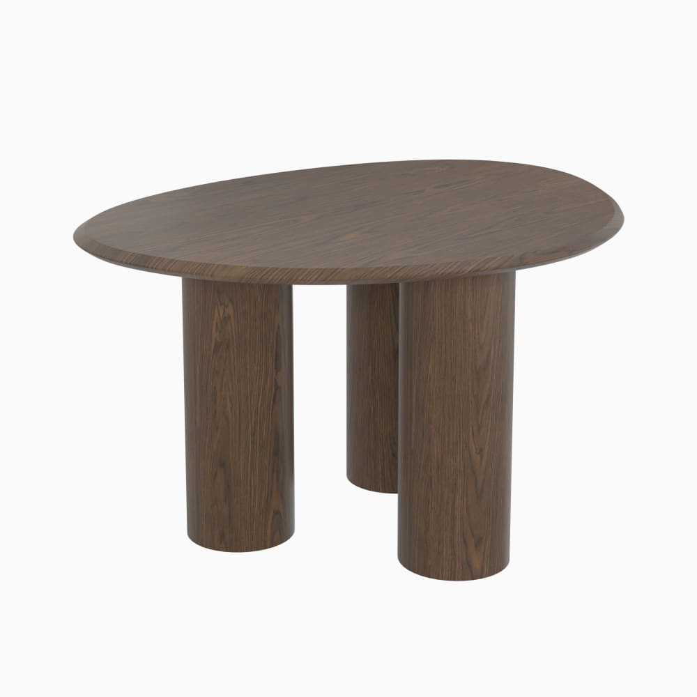Table organique en placage