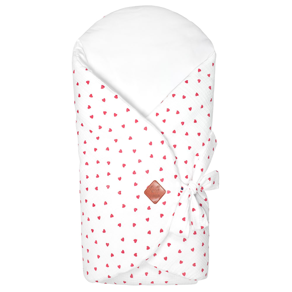Sevira Kids Mitwachsender babyschlafsack aus double-gaze style classic chic ROT BAUMWOLLE Baby